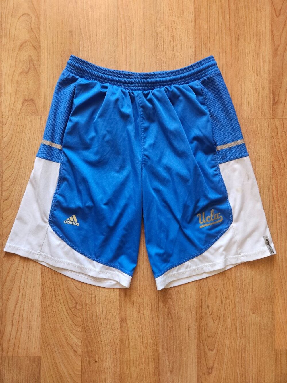 Men's Adidas Climalite UCLA athletic shorts Blue and white - Medium